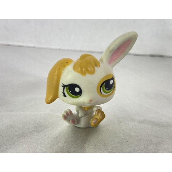 Littlest Pet Shop LPS 1417 Bunny Rabbit Figure Toy Ear Up Authentic Hasbro - Picture 1 of 5